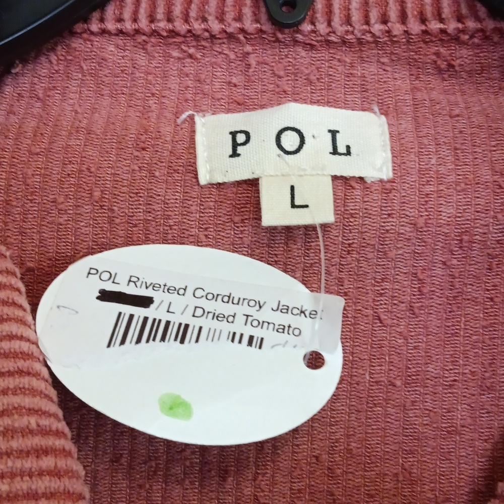 NWT POL Riveted Corduroy Jacket in Dried Tomato - Picture 4 of 4